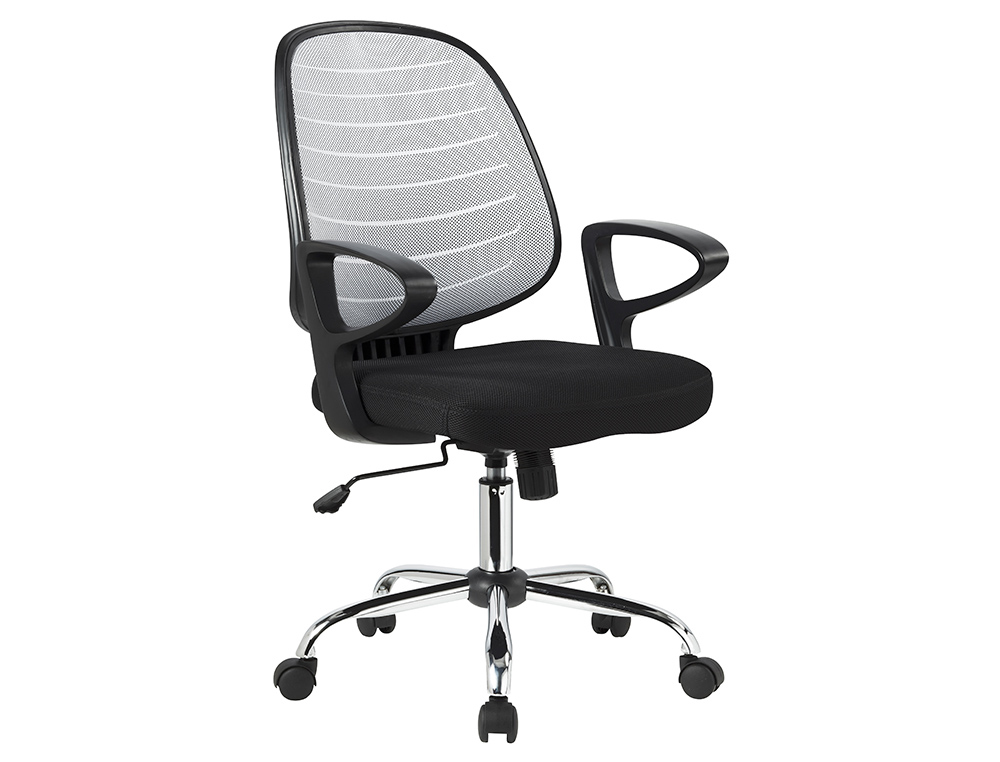 CHAISE BUREAU Q-CONNECT ROTATIVE BASE METAL MAILLE    MAXIMUM SUPPORTE 130KG        920+80X580X600MM COLORIS GRIS