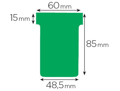 FICHE PLANNING NOBO INDICE 2 15X60X85X48.5MM COLORIS VERT TUI 100 UNITS