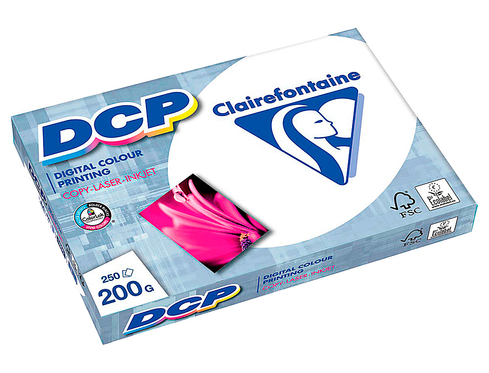 PAPIER CLAIREFONTAINE MULTIFONCTION LASER COULEUR   DCP A4 200G/M2 COLORIS BLANC  SATINE - RAMETTE DE 250