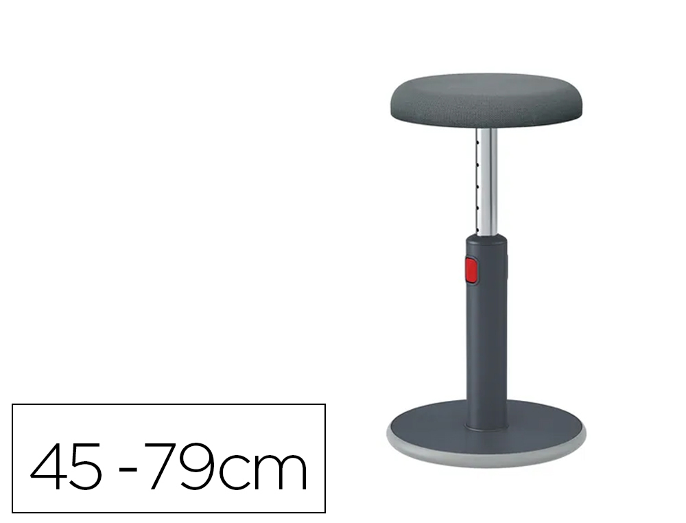 TABOURET ERGONOMIQUE LEITZ ERGO COSY ACTIVE GRIS         REGLABLE 45 ET 79CM