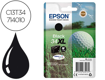 CARTOUCHE EPSON N34 XL JET D'ENCRE COULEUR NOIR HAUTE CAPACIT 1100P