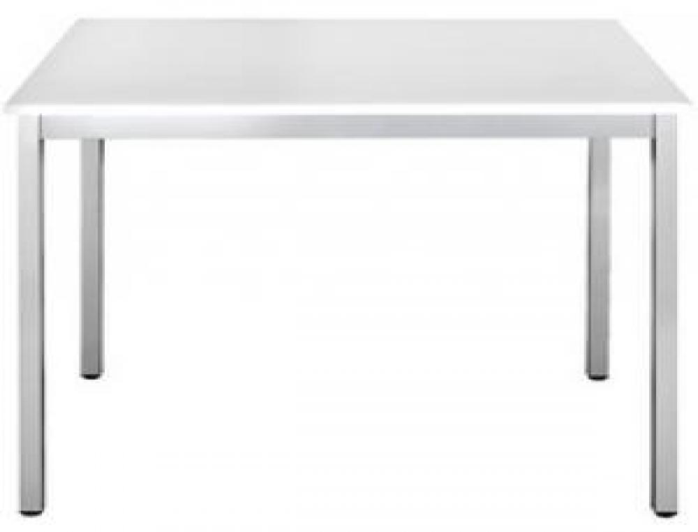 TABLE RECTANGLE 140X70 BL.P.ALTABLE MODULAIRE 4 PIEDS CARRS OU RONDS - BLANC 140X70