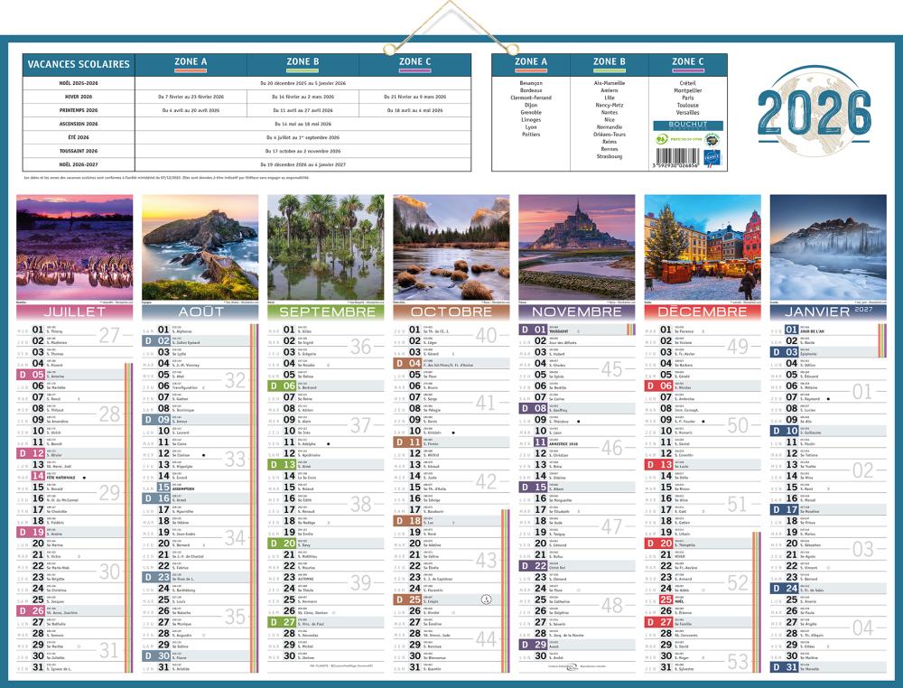 CALENDRIER ILLUSTR PLANTE 55X43 CM