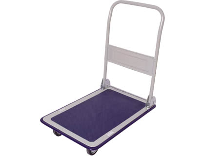 CHARIOT PLIANT 4 ROUES DOSSIER RABATTABLE PLATEFORME TAPIS ANTIDRAPANT CHARGE MAXIMALE 150KG 9.1KG